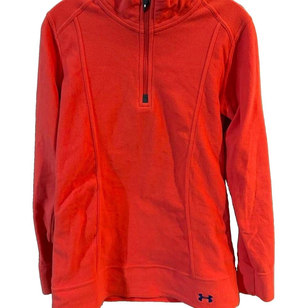 Under Armour Women's Medium Hot Pink Pullover Quarter Zip Sweatshirt